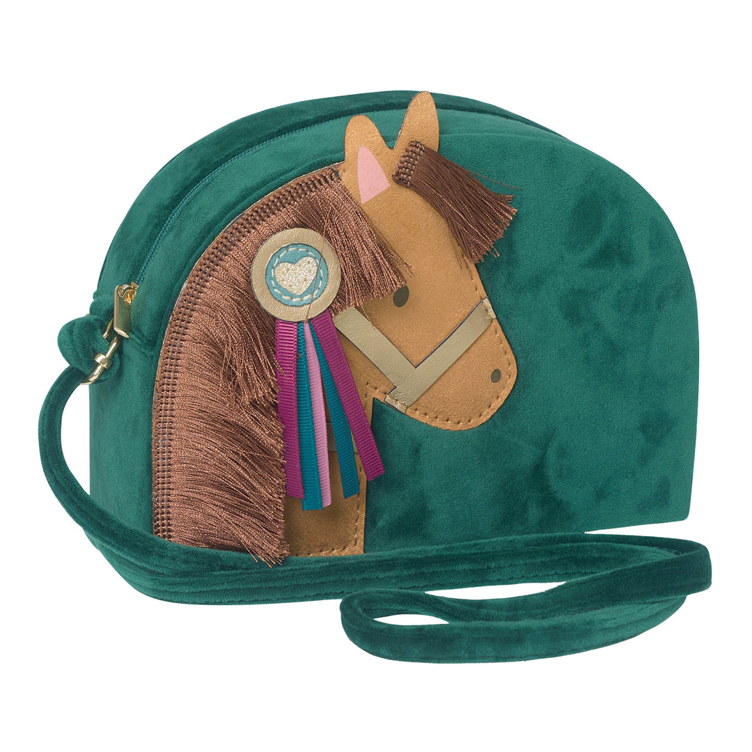 Mimi & Lula Green Velvet Pony Pals laukku