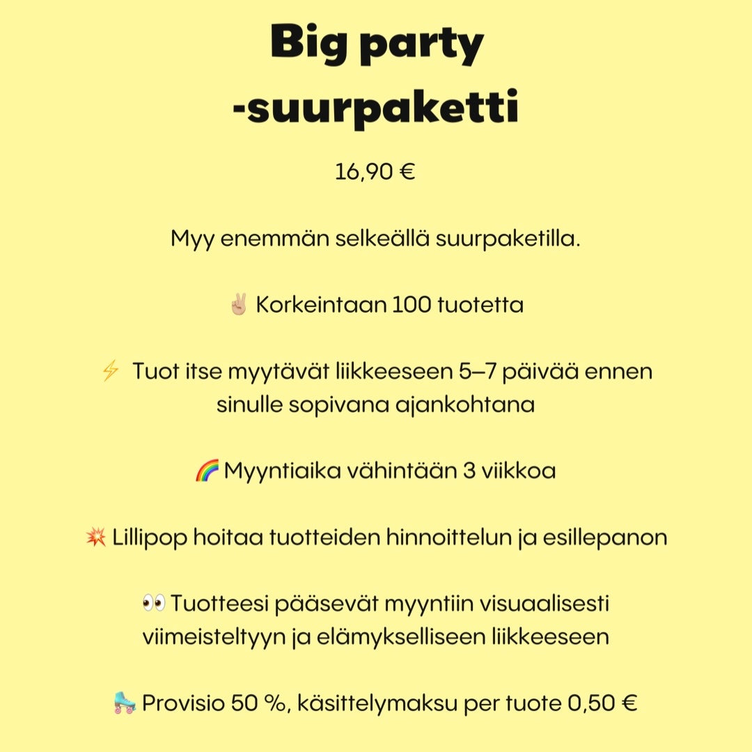 Big party -suurpaketti