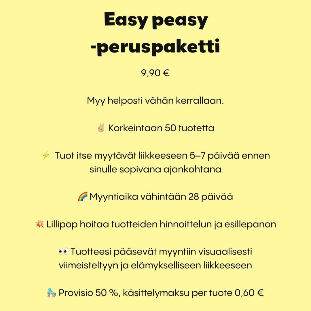 Easy peasy -peruspaketti