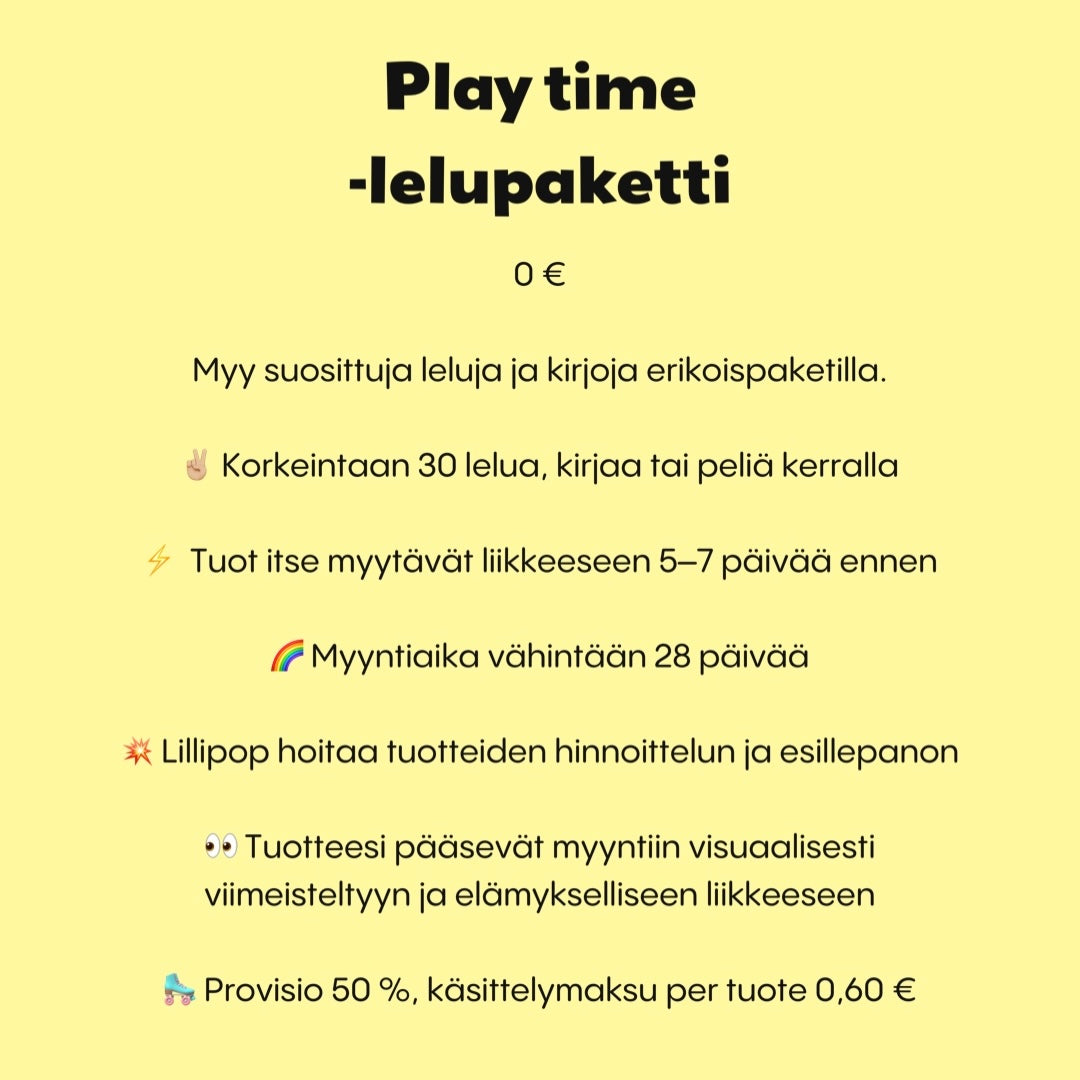 Play time -lelupaketti