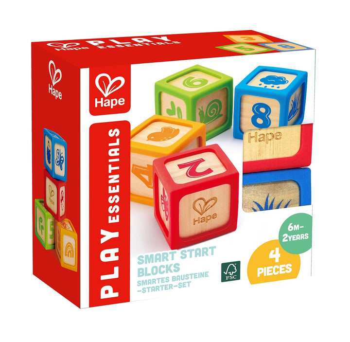 Hape Puupalikat silikonireunalla 4 kpl