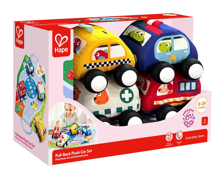 Hape Pull-Back pehmoautot