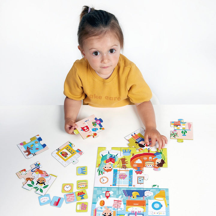 Banana Panda kodissa palapeli, 24 palaa