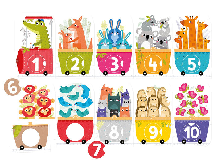 Banana Panda suuri numerojuna-palapeli