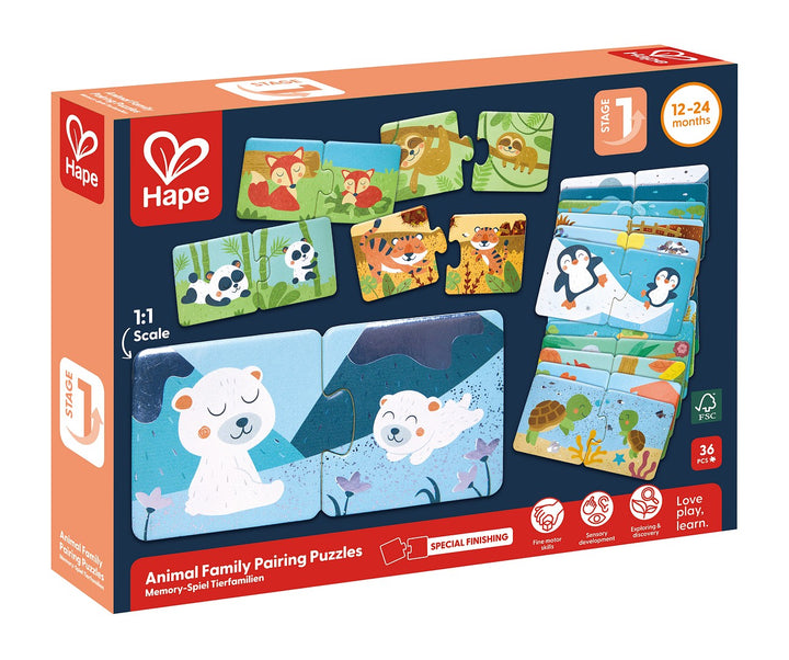 Hape Palapeli eläimet poikasineen