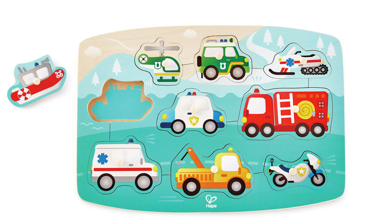 Hape Hälytysajoneuvot nuppipalapeli