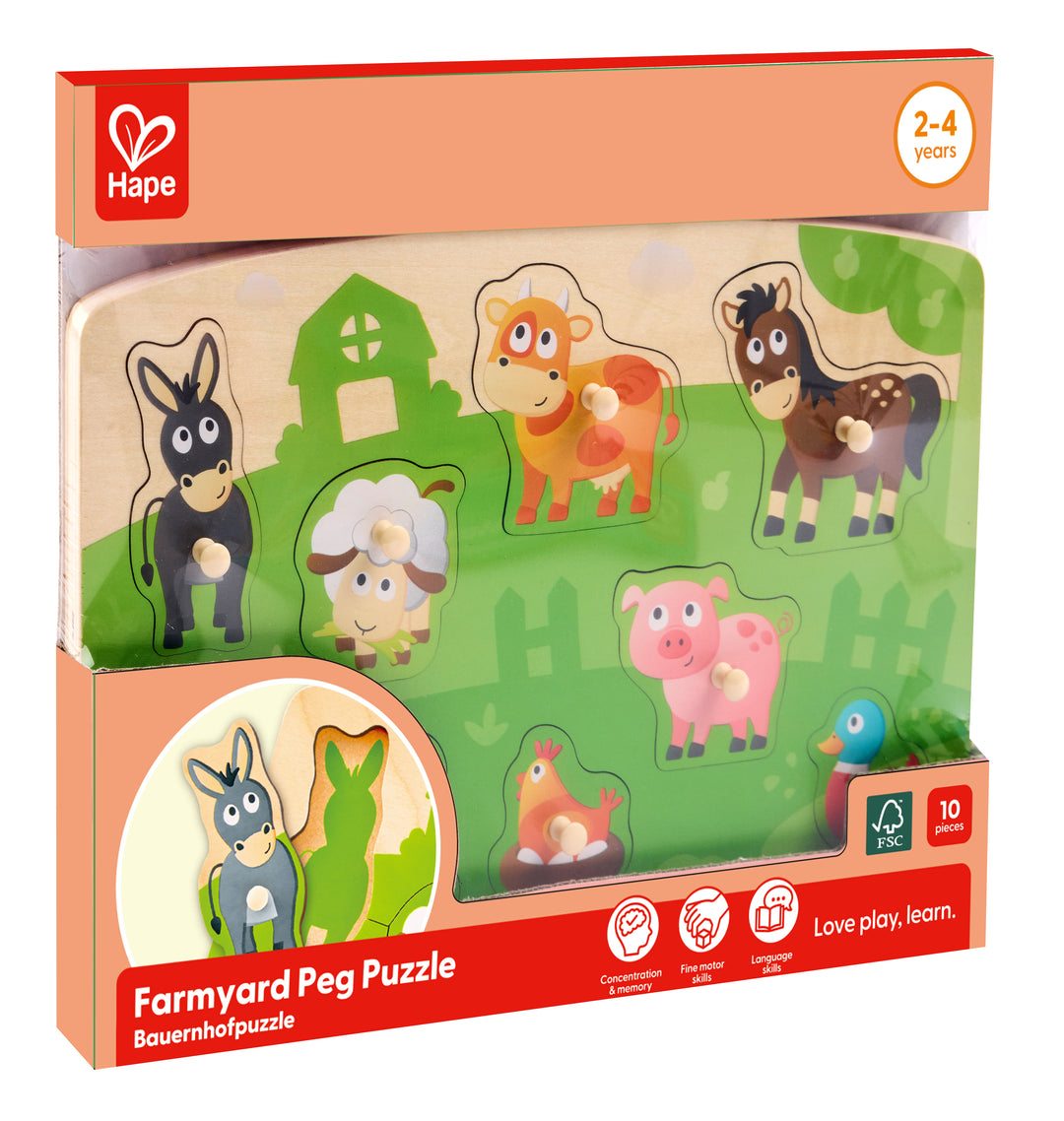 Hape Kotieläimet nuppipalapeli