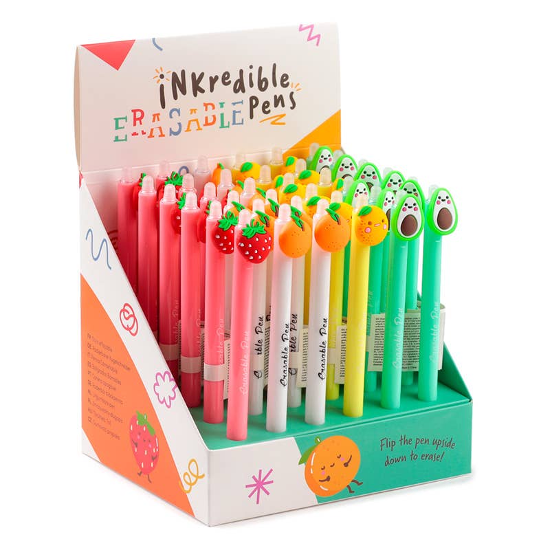 Inkredible Erasable Pen with Fruit Topper kynä