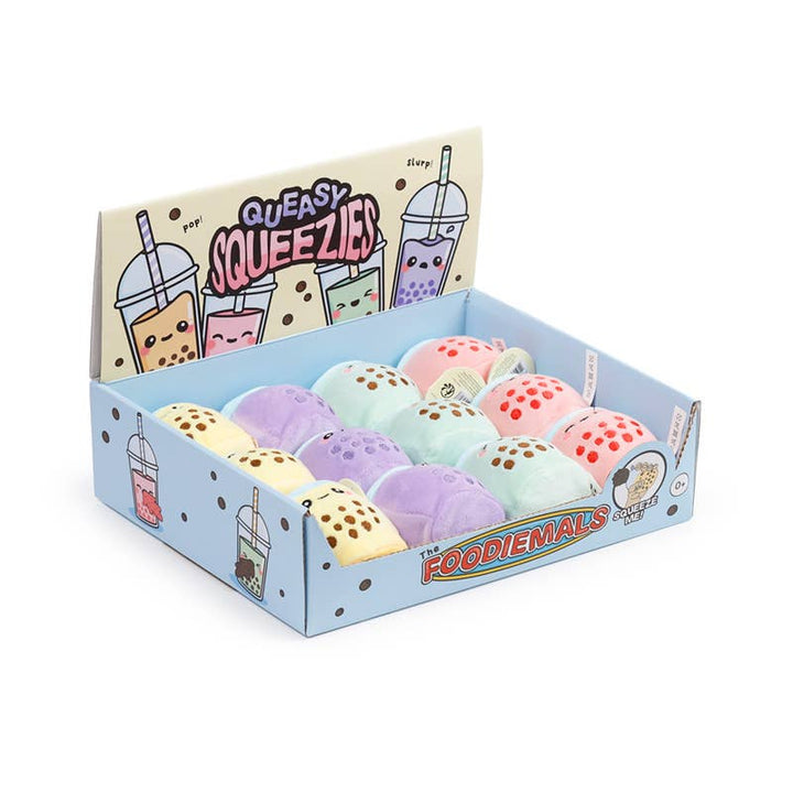 Queasy Squeezies Foodiemals Bubble Tea Plush Squeezy stressilelu