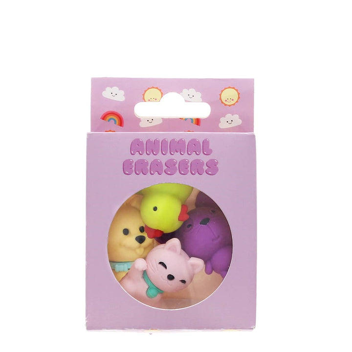 Adorable animal erasers (set of 4) - Medley pyyhekumit