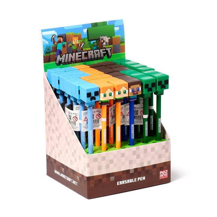 Minecraft Chibi Erasable Pen with Silicone Topper kynä
