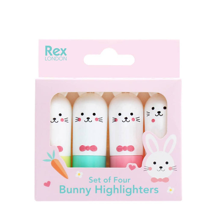 Mini highlighters (set of 4) - Bunny korostuskynät