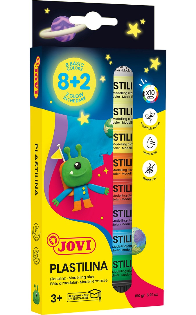Jovi muovailuvaha 10 väriä x 15 g, pim.hoht.
