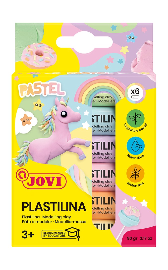 Jovi muovailuvaha 6 väriä x 15 g, pastel