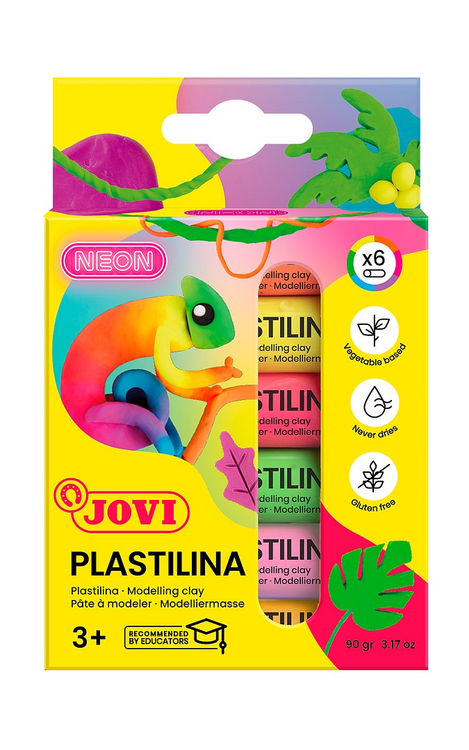Jovi muovailuvaha 6 väriä x 15 g, neon