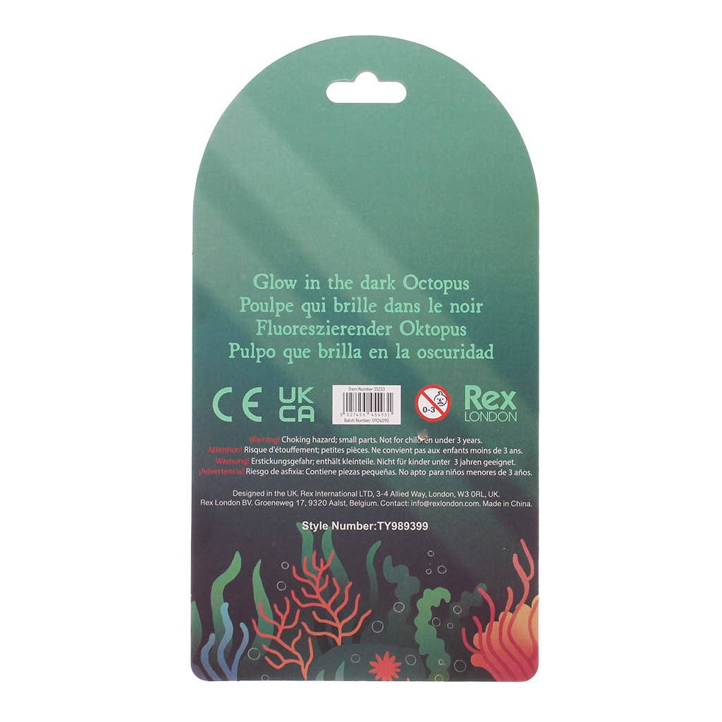 Glow in the dark squishy toy - Octopus stressilelu