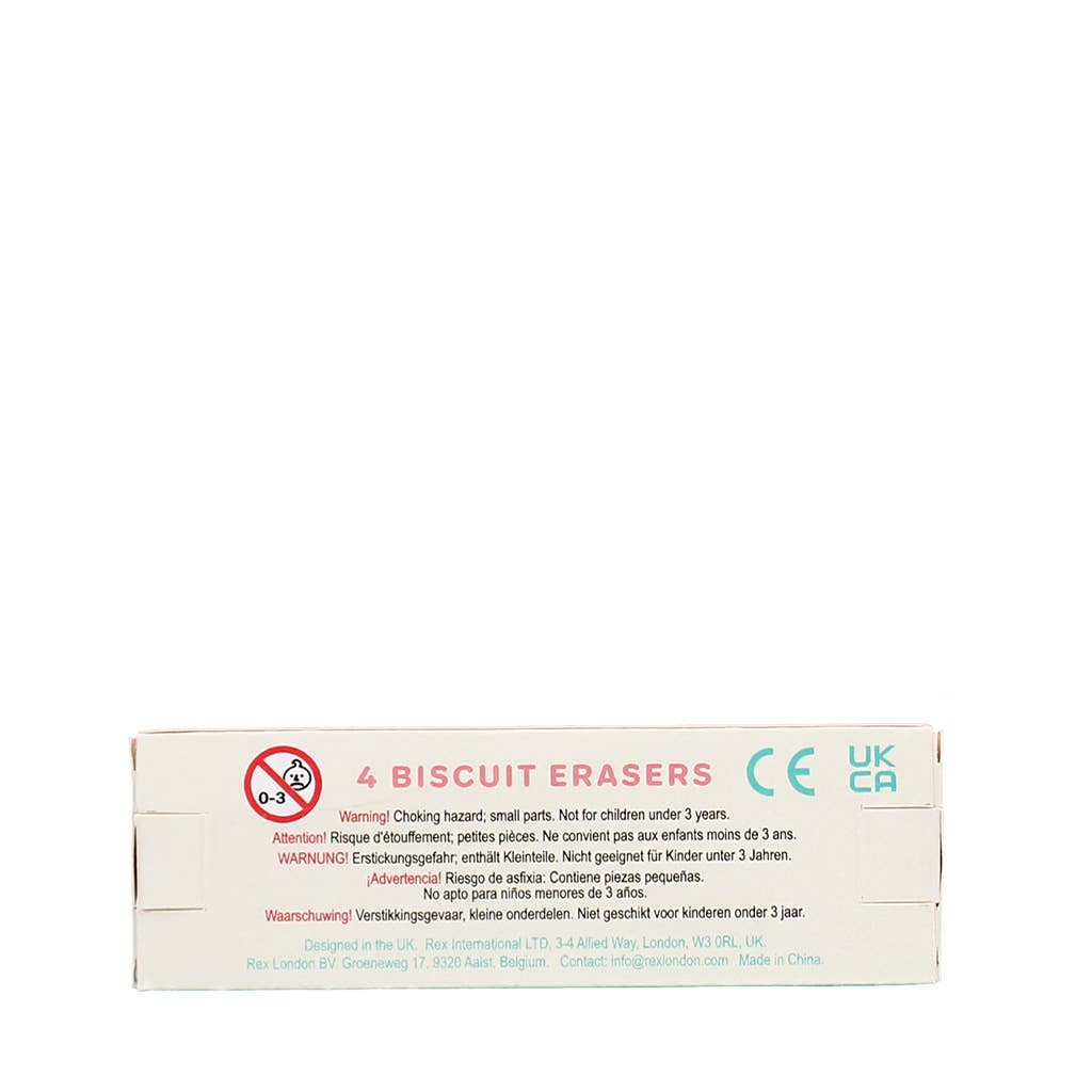 Erasers (set of 4) - Biscuits pyyhekumit