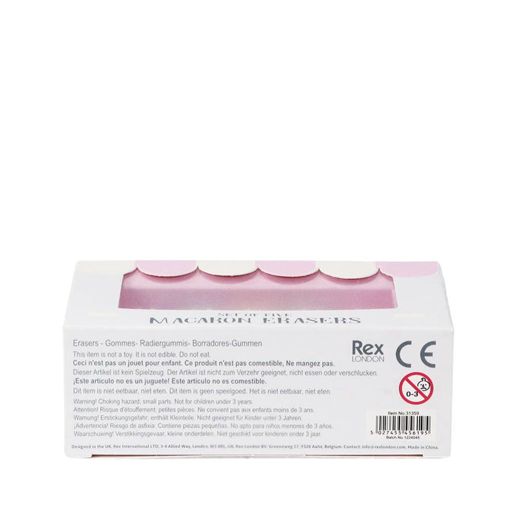 Erasers (set of 5) - Macarons pyyhekumit