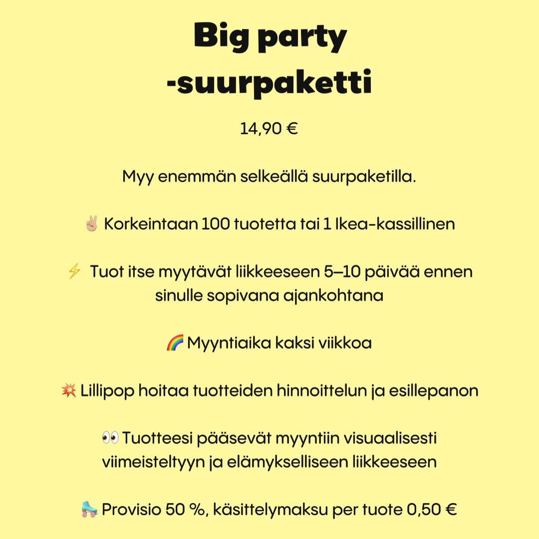 Big party -suurpaketti