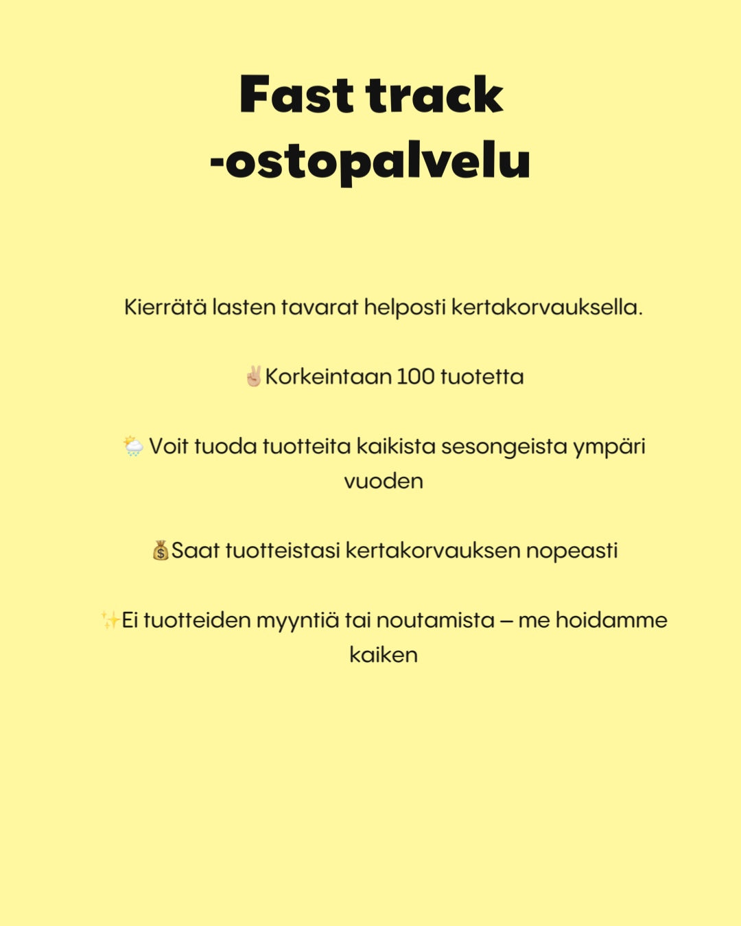 Fast track -ostopalvelu
