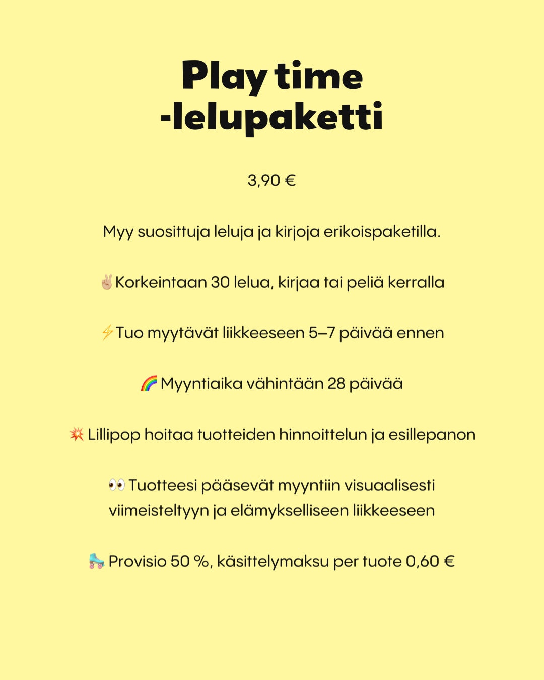 Play time -lelupaketti