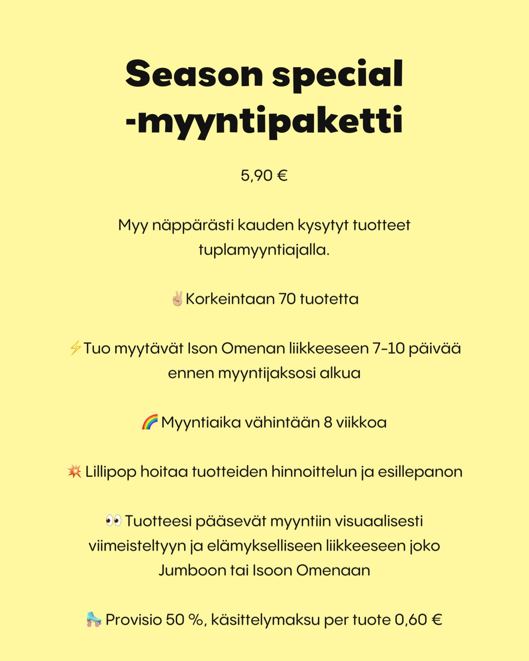 Season special -myyntipaketti
