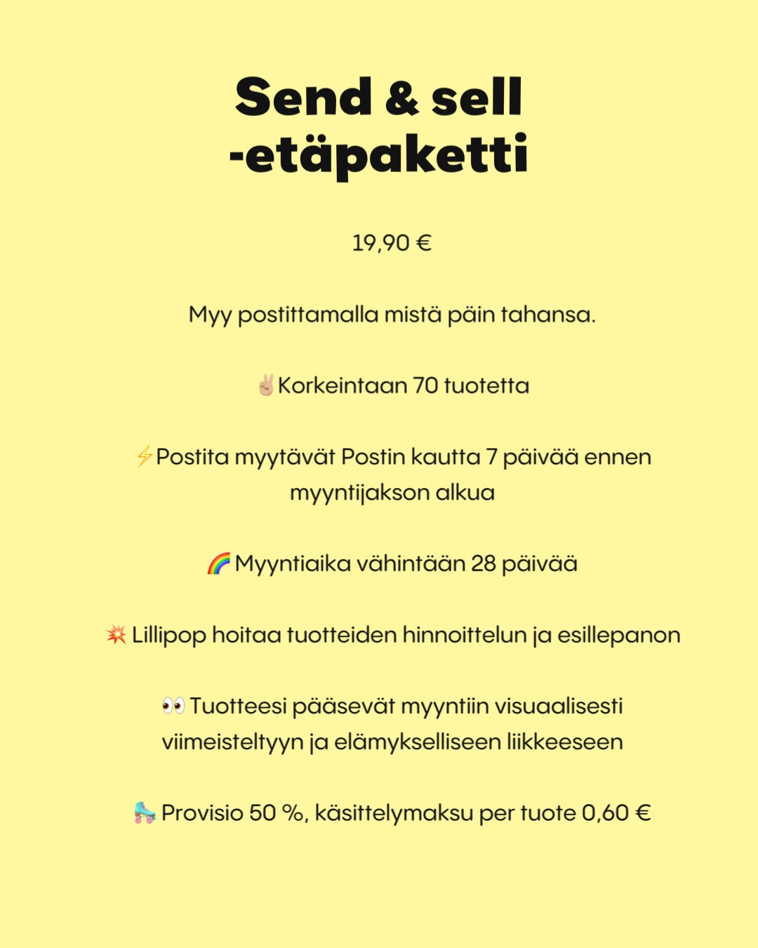 Send & sell -etäpaketti