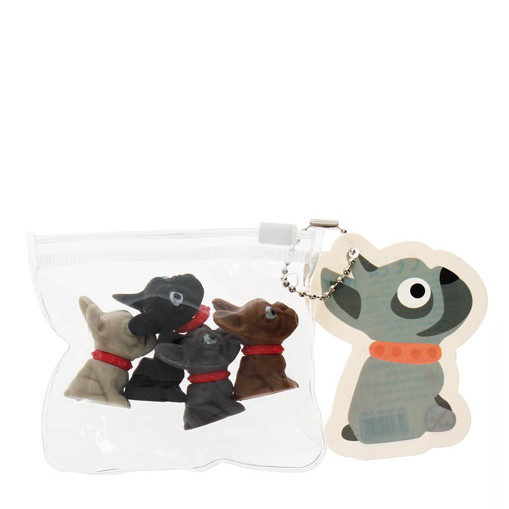 Erasers (set of 4) - Dogs pyyhekumit