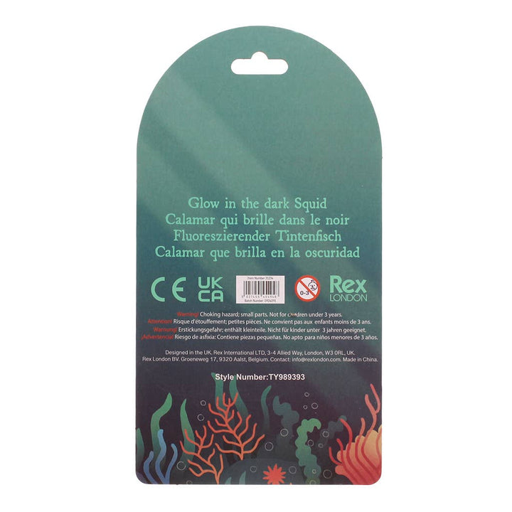 Glow in the dark squishy toy - Squid stressilelu